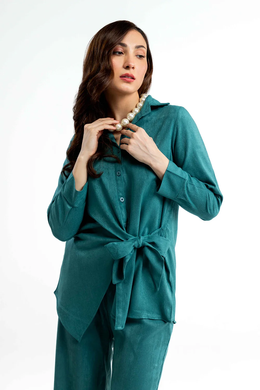Peach Wool Dyed Co-Ord Set - Image 5