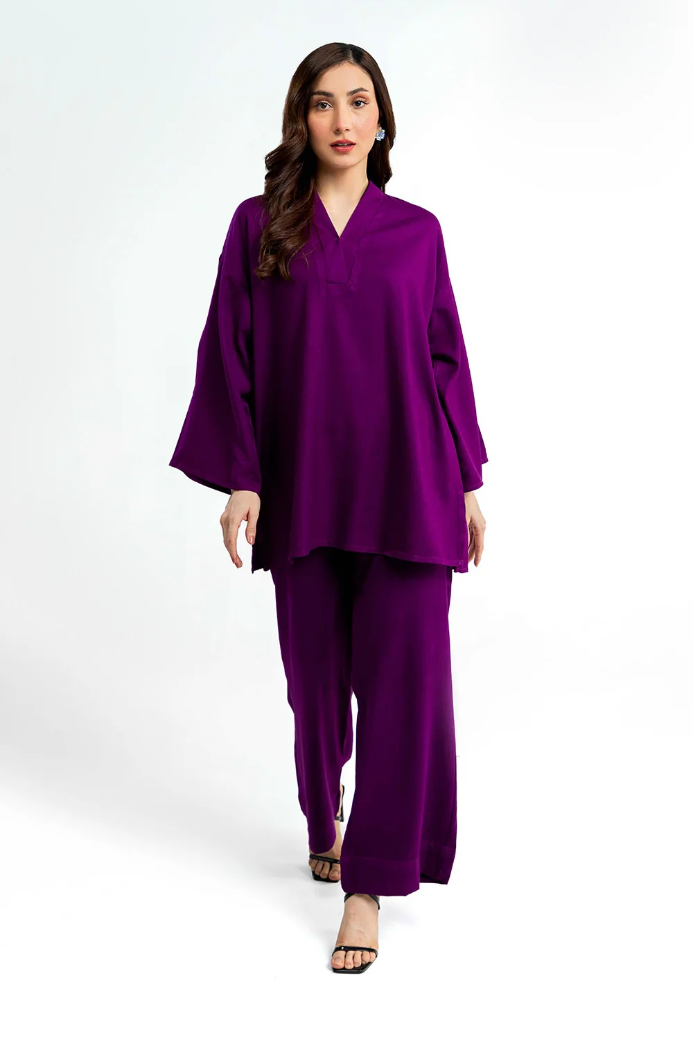 Peach Wool Dyed Co-Ord Set - Image 3