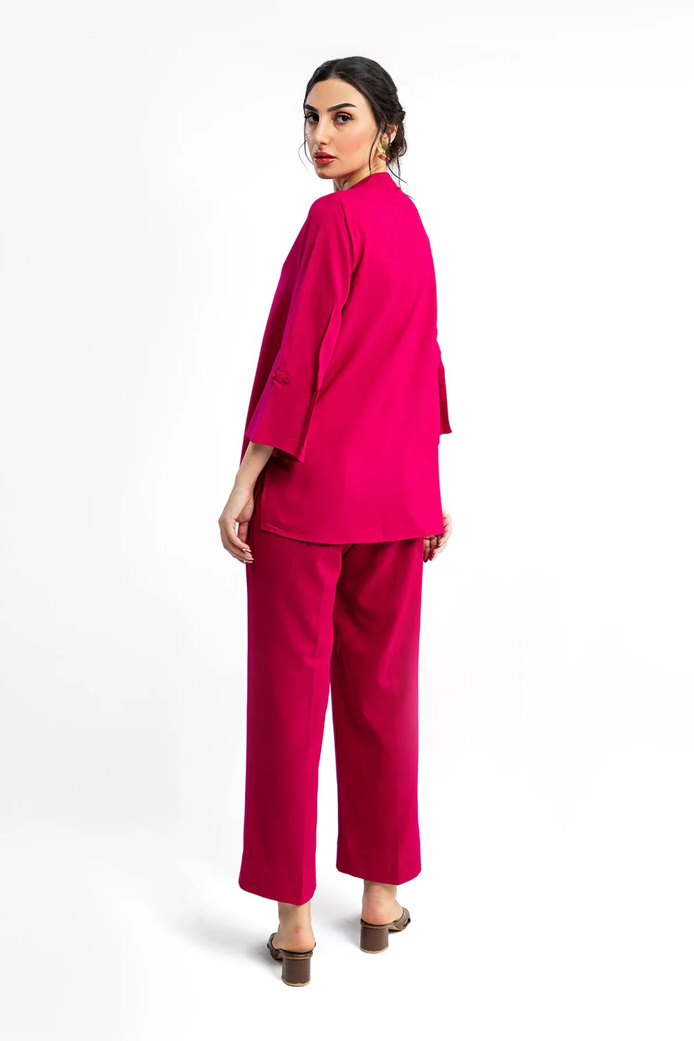 Peach Wool Dyed Co-Ord Set - Image 3