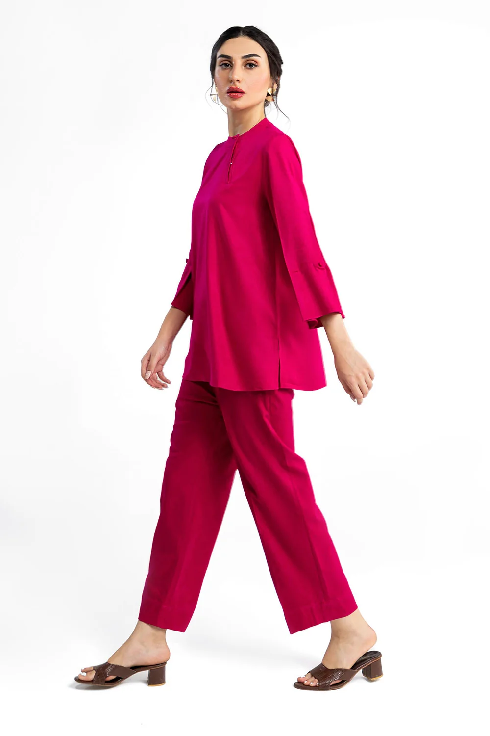 Peach Wool Dyed Co-Ord Set - Image 4