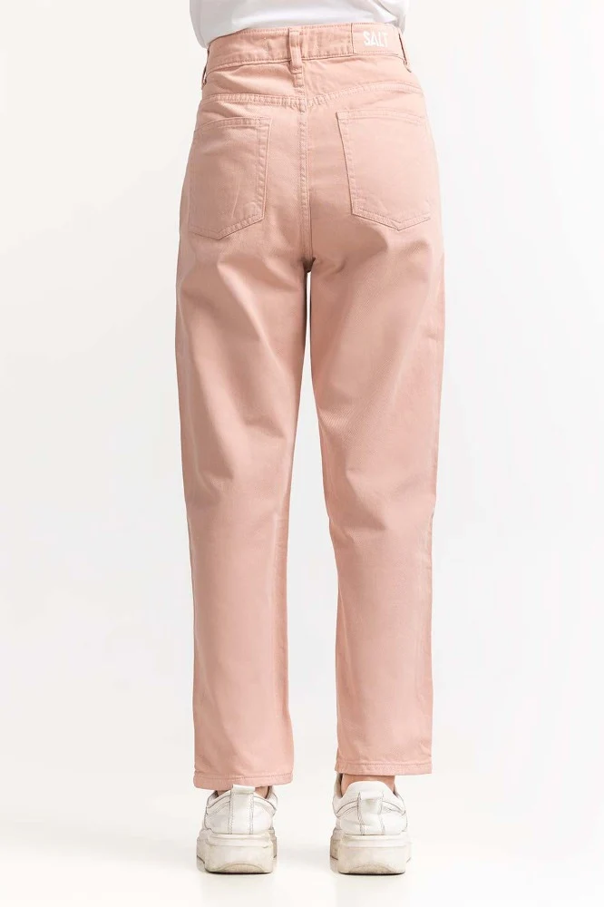 Pink Basic Non Denim Jeans - Image 3