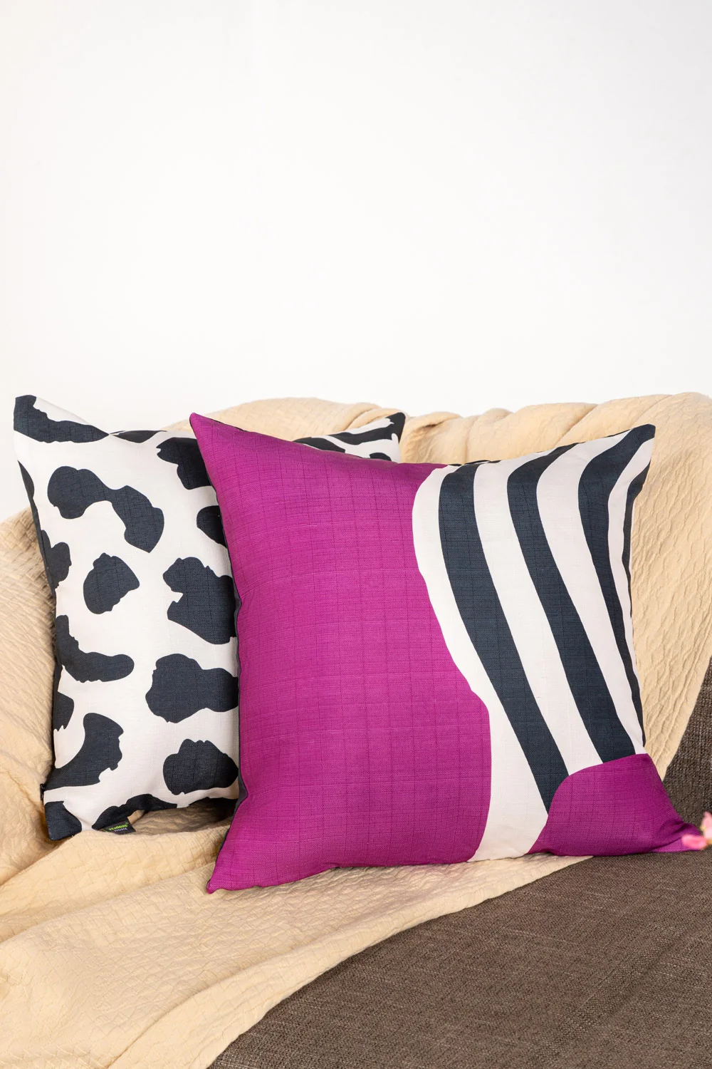 Pink Curves Digital Printed Cushion Cover - Image 4