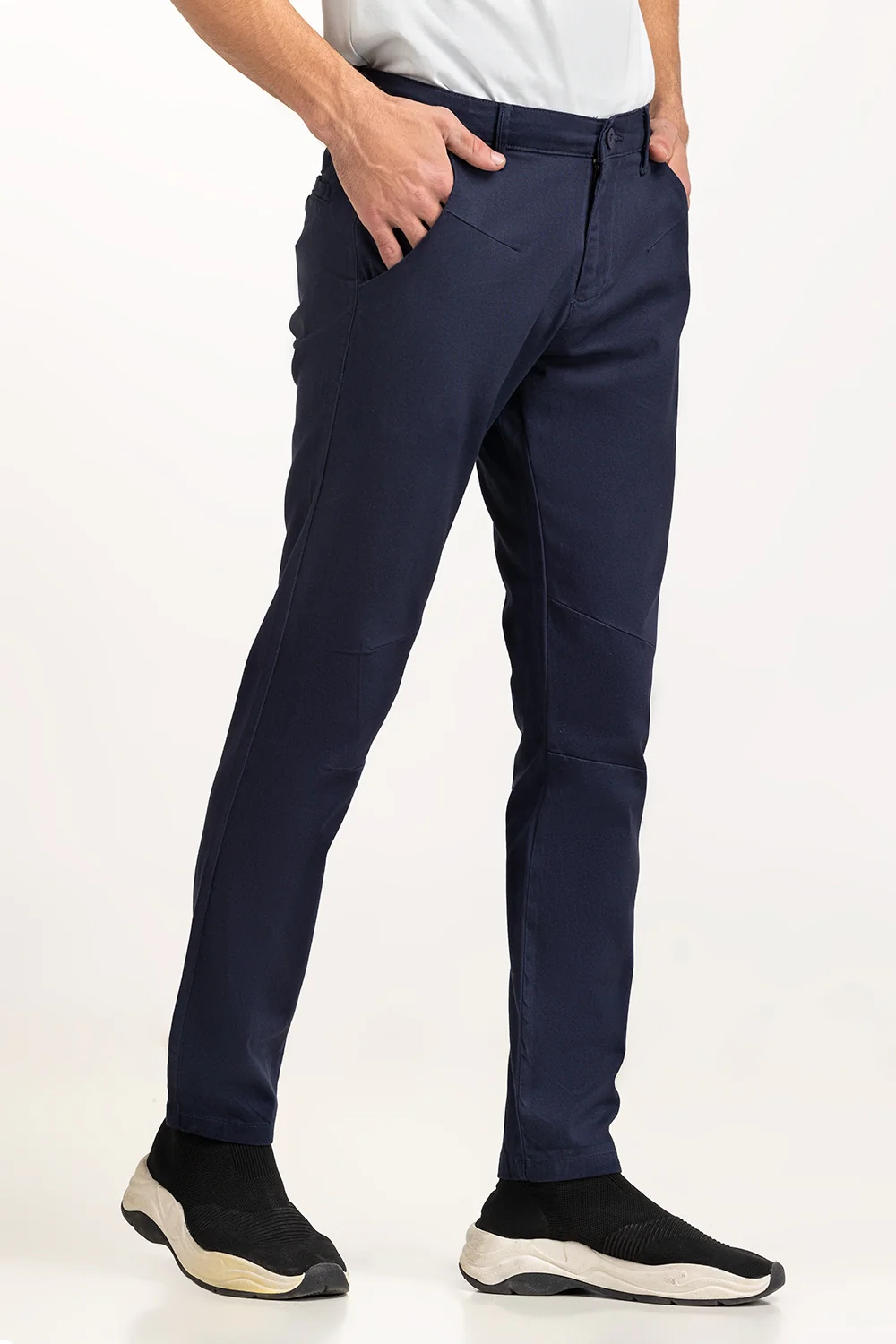 Plain Dyed Khaki Pants - Image 2