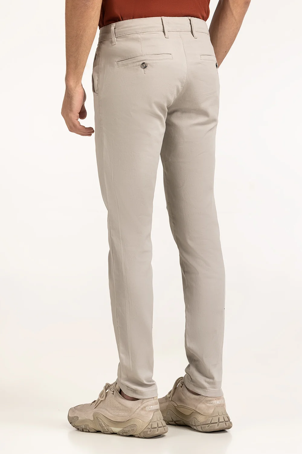 Plain Dyed Khaki Pants - Image 3