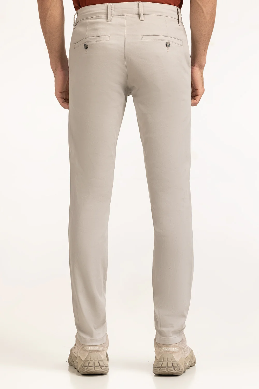 Plain Dyed Khaki Pants - Image 4