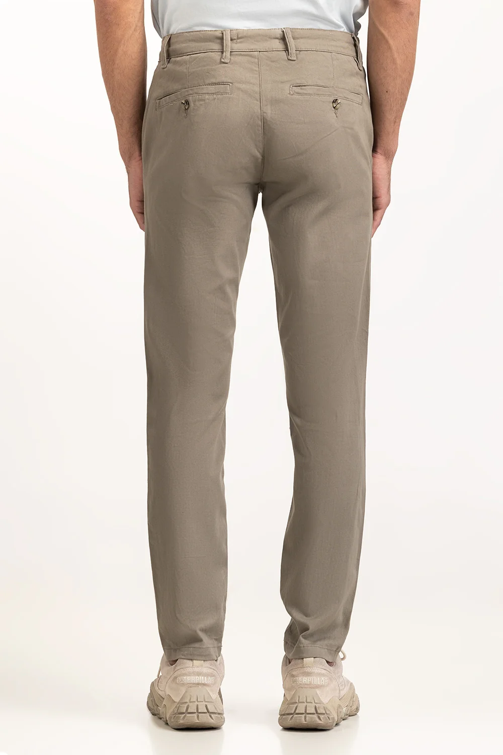 Plain Dyed Khaki Pants - Image 4
