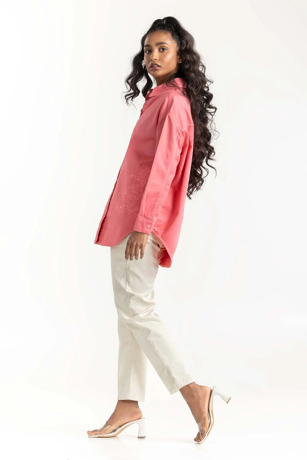 Plumra Pink Non Denim Shirt - Image 5
