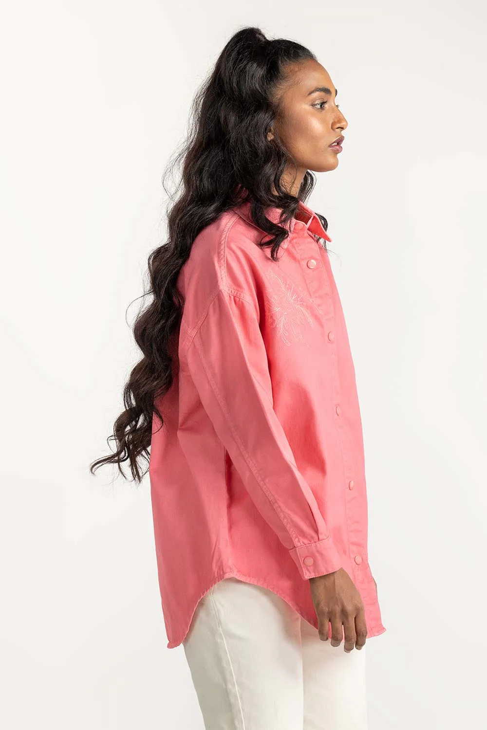 Plumra Pink Non Denim Shirt - Image 6