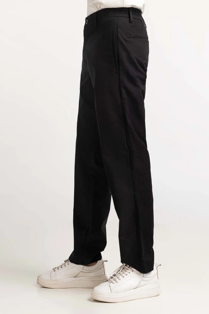 Plush Black Basic Khaki Pant - Image 4
