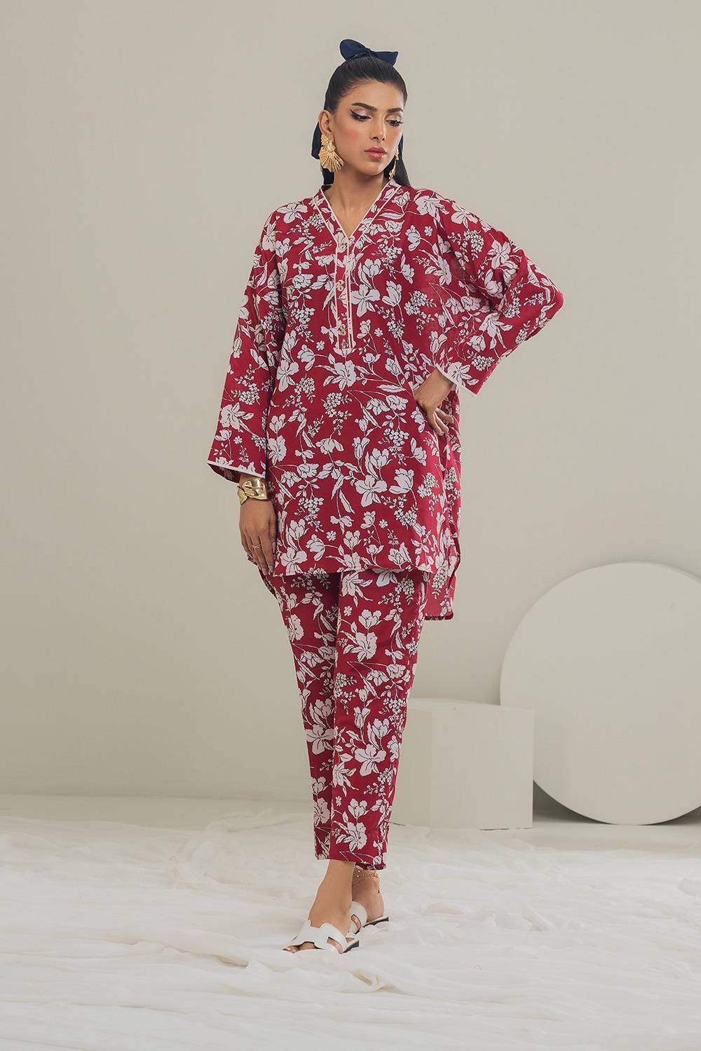 Poly Cambric Printed Co-Ord Set - Image 2