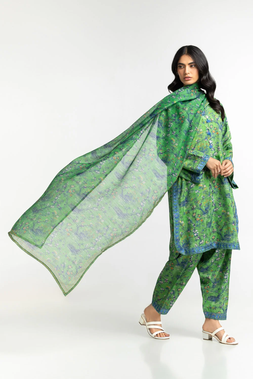 Poly Munar Printed Dupatta IPD-44568 - Image 2