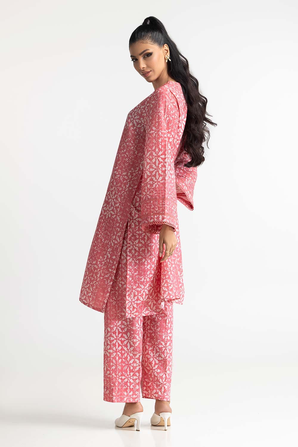 Poly Raw Slub Printed Co-Ord Set - Image 3