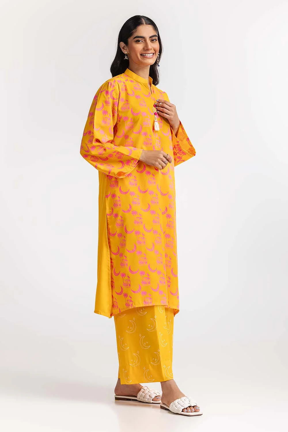 Poly Viscose Block Printed Co-Ord Set - Image 3