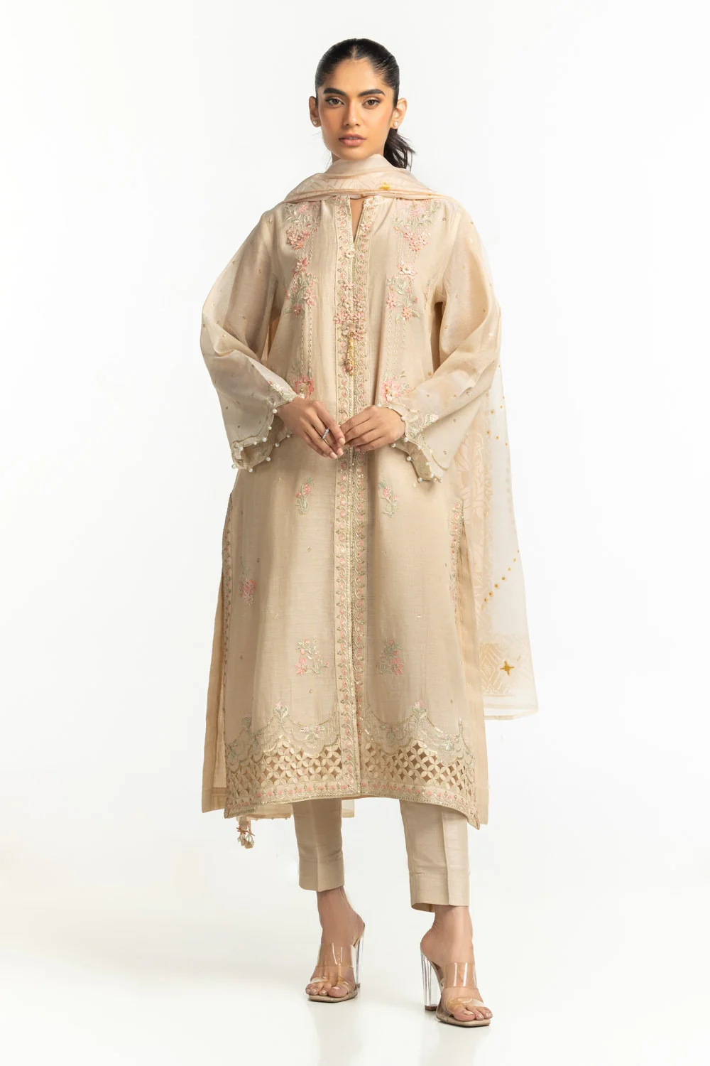 Polyester Zari Stripes Dupatta