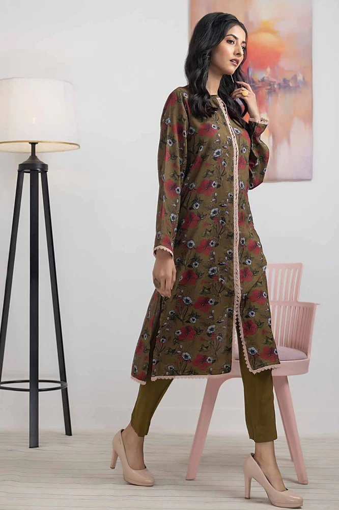 Printed Dhanak Unstitched Shirt - Image 4