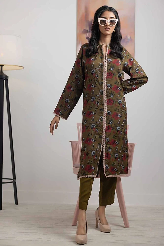 Printed Dhanak Unstitched Shirt - Image 5
