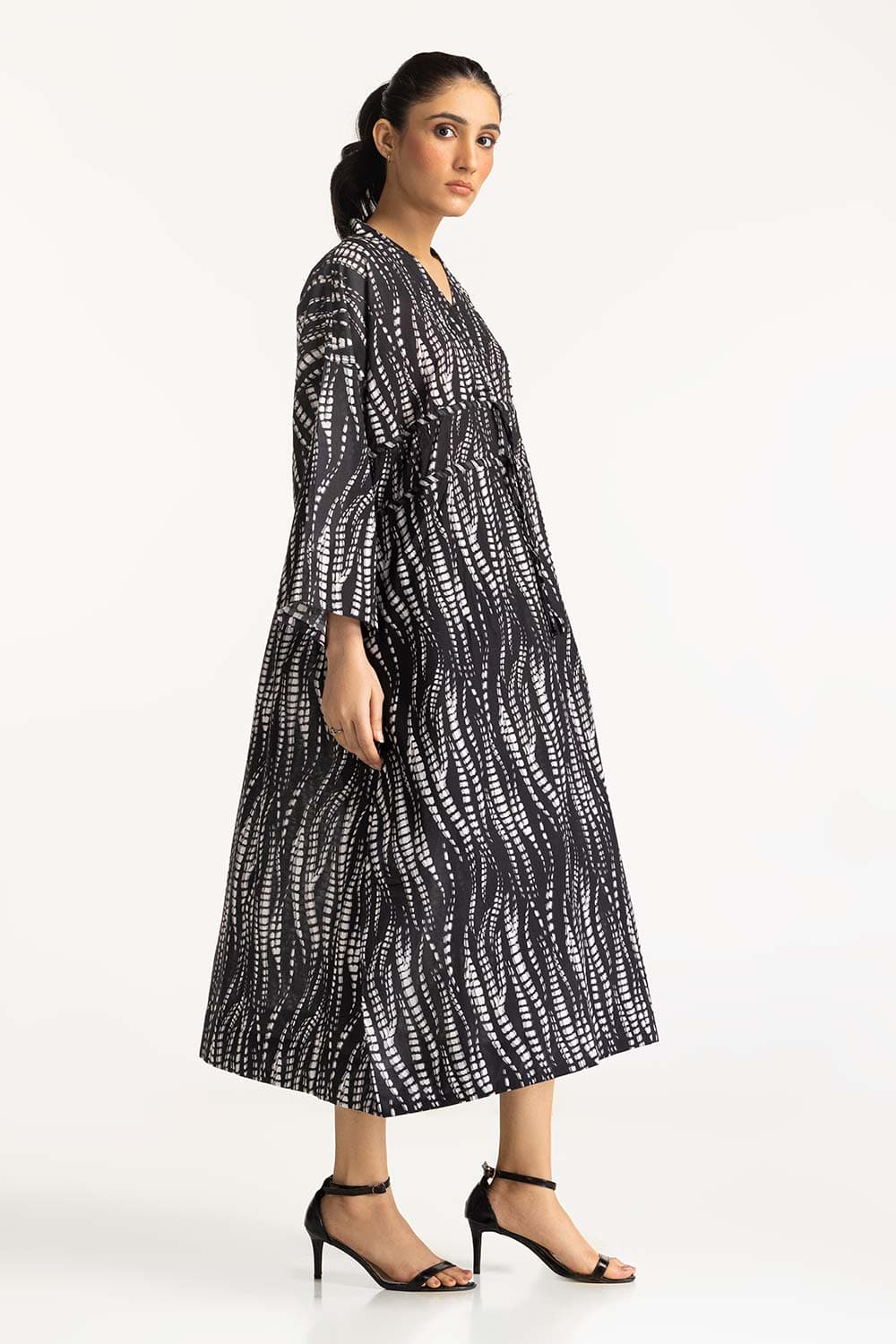 Printed V-Neck Dress - Image 5