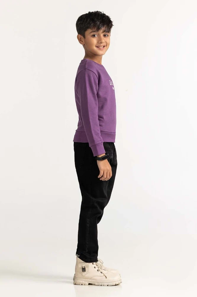 Purple Printed Sweatshirt - Image 4
