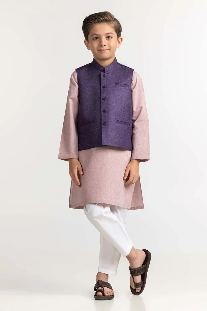 Purple Styling Waist Coat KWC-PD23-012 - Image 3