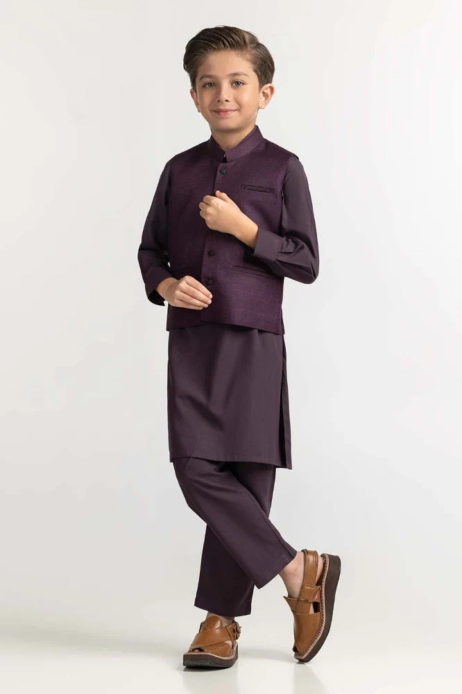Purple Styling Waist Coat KWC-PD23-016 - Image 2