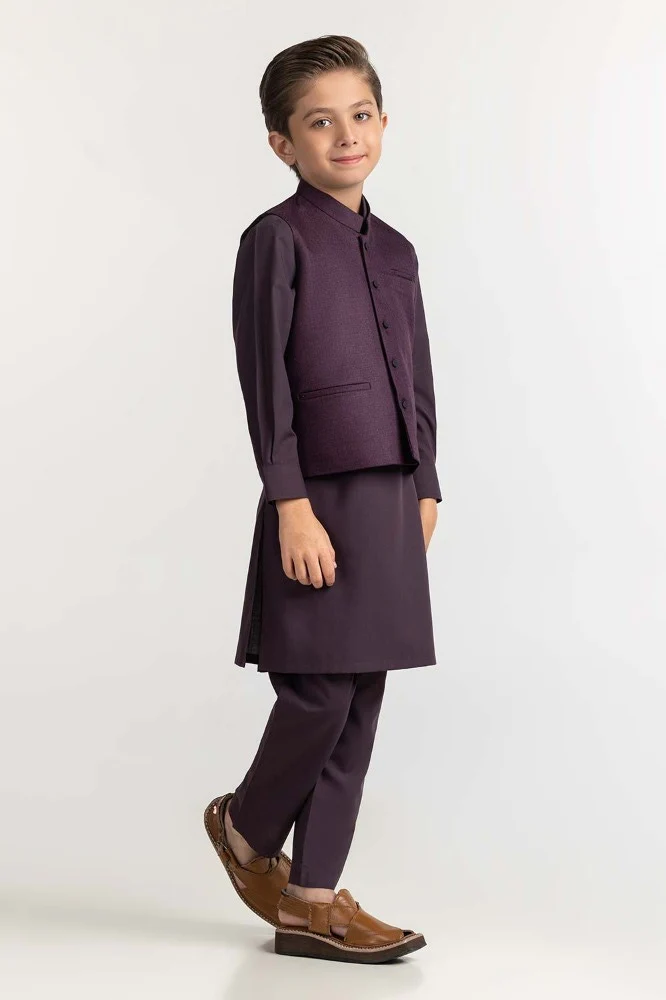 Purple Styling Waist Coat KWC-PD23-016 - Image 3