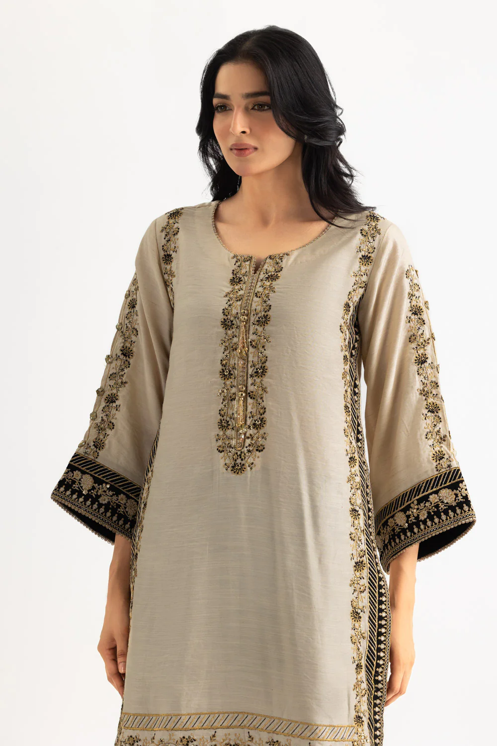 Raw Silk Embroidered Co-Ord Set - Image 5