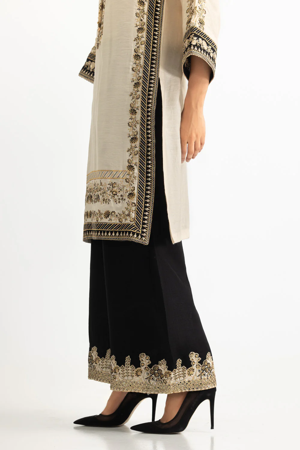 Raw Silk Embroidered Co-Ord Set - Image 7