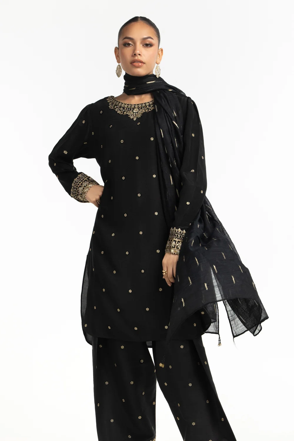 Raw Silk Embroidered Shirt And Trouser - Image 4