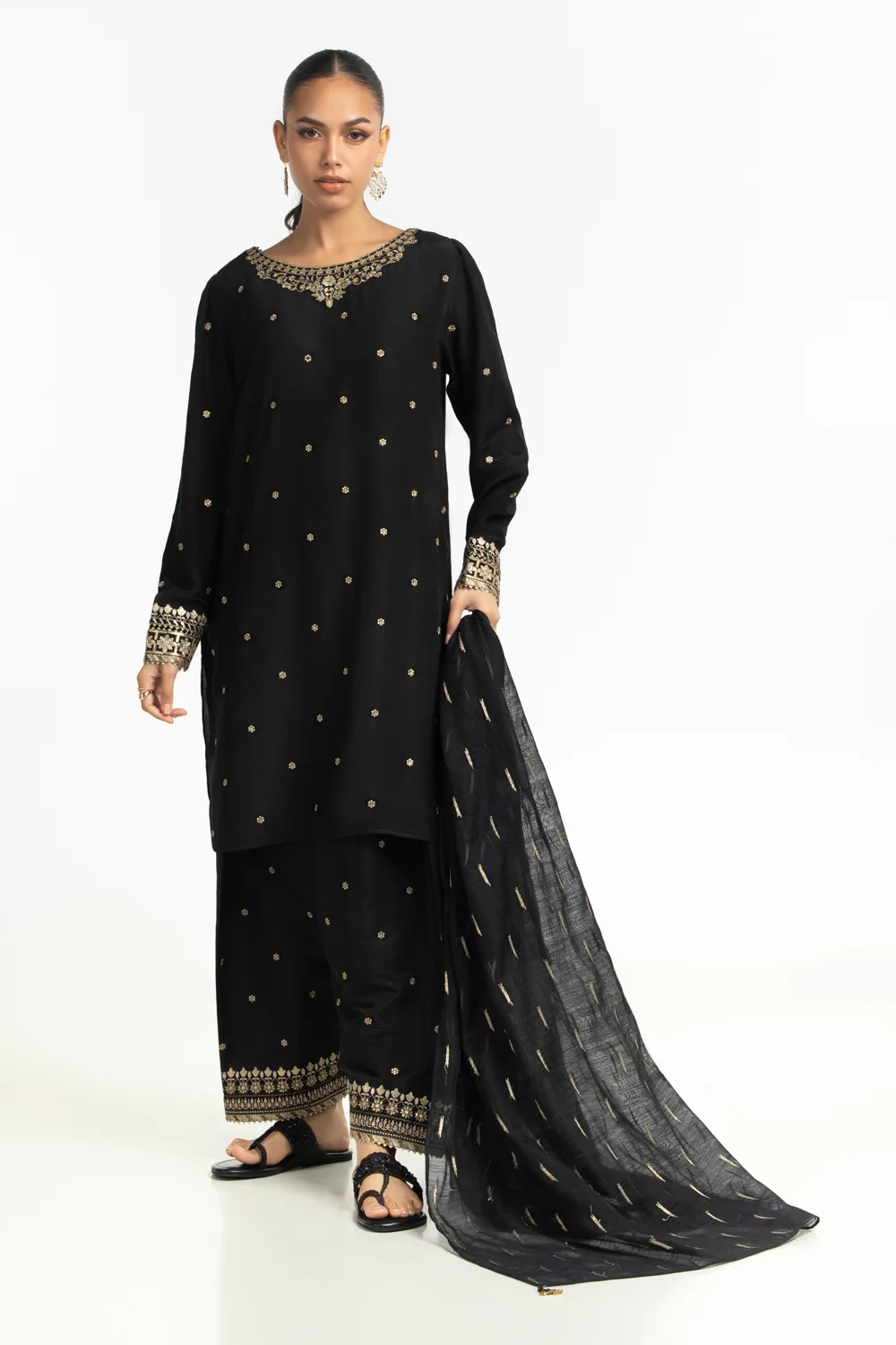 Raw Silk Embroidered Shirt And Trouser - Image 5