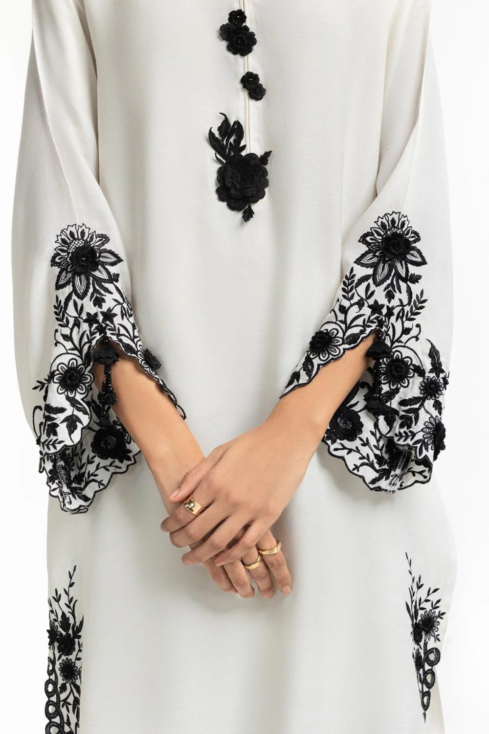 Raw Silk Embroidered Shirt And Trouser - Image 4