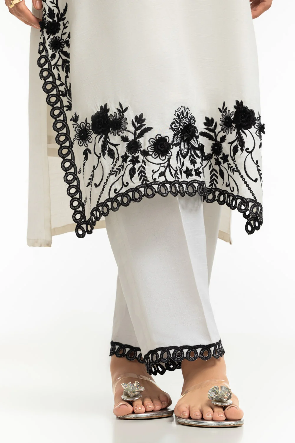 Raw Silk Embroidered Shirt And Trouser - Image 5
