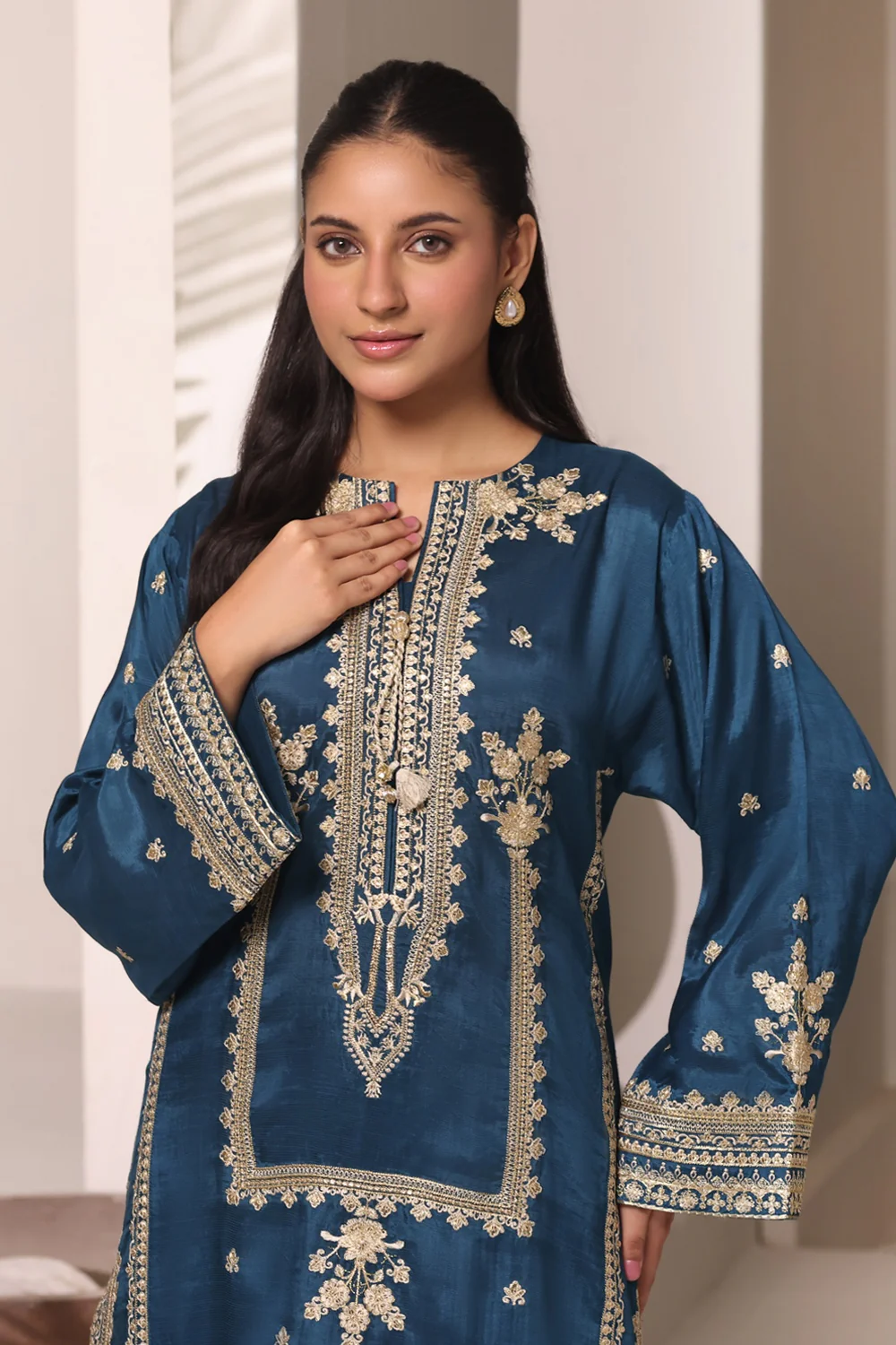 Rawsilk Embroidered Shirt And Trouser - Image 4