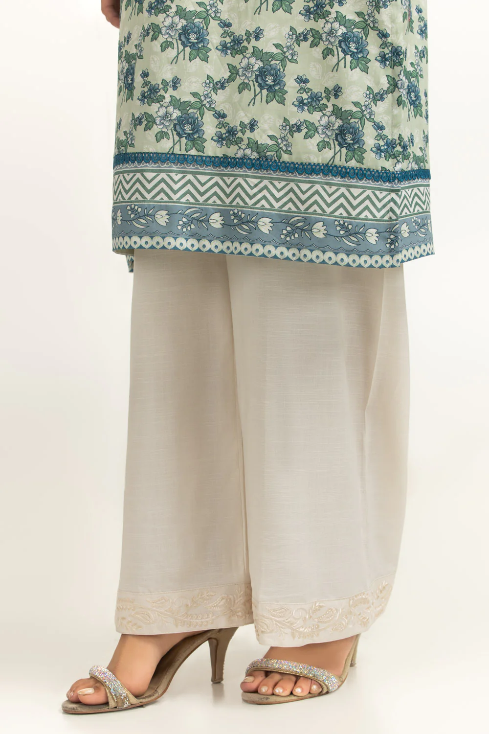 Rawsilk Embroidered Trouser - Image 2
