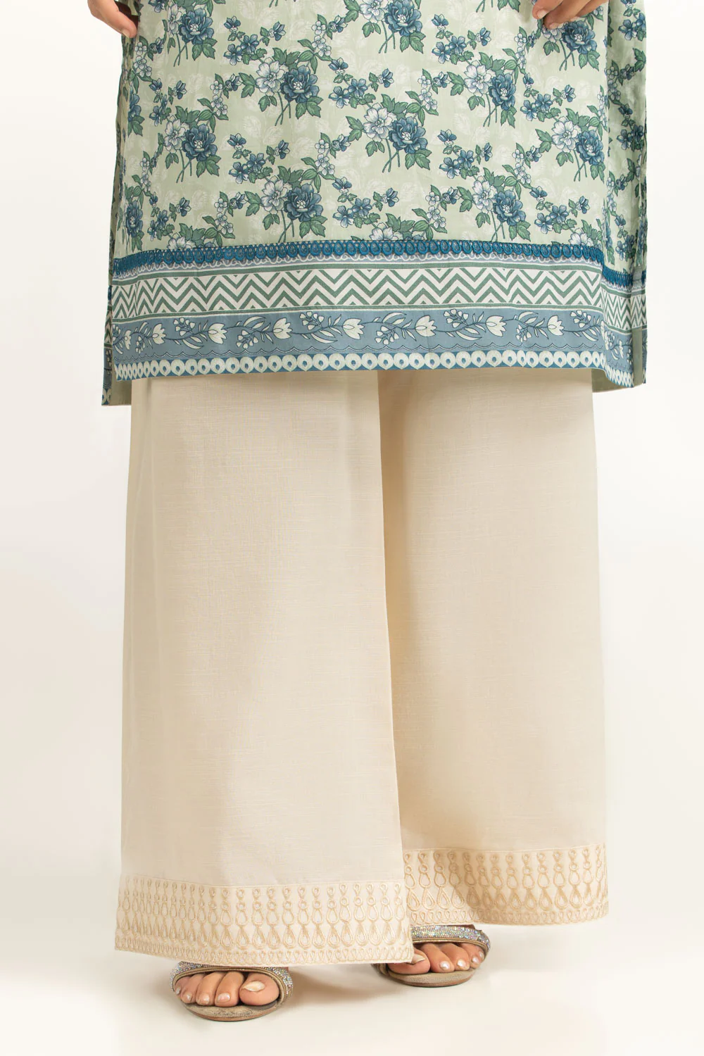 Rawsilk Embroidered Trouser
