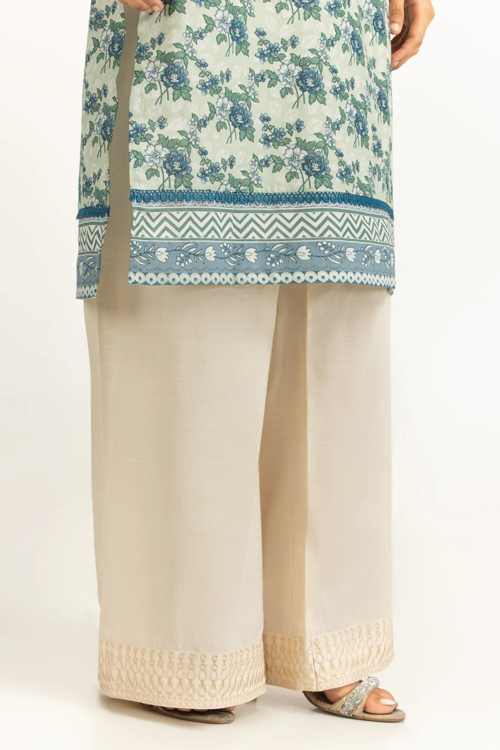 Rawsilk Embroidered Trouser - Image 2
