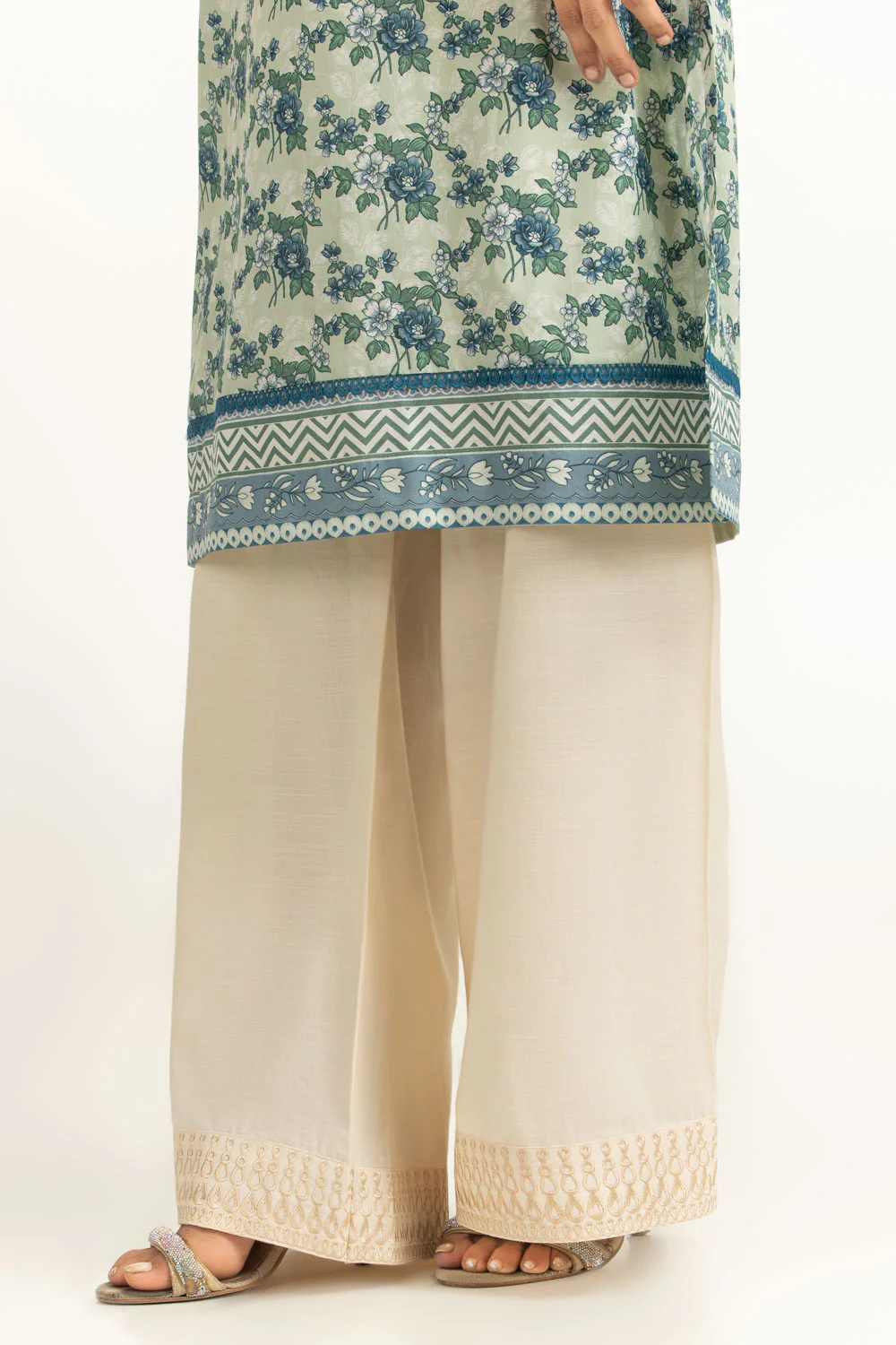 Rawsilk Embroidered Trouser - Image 3