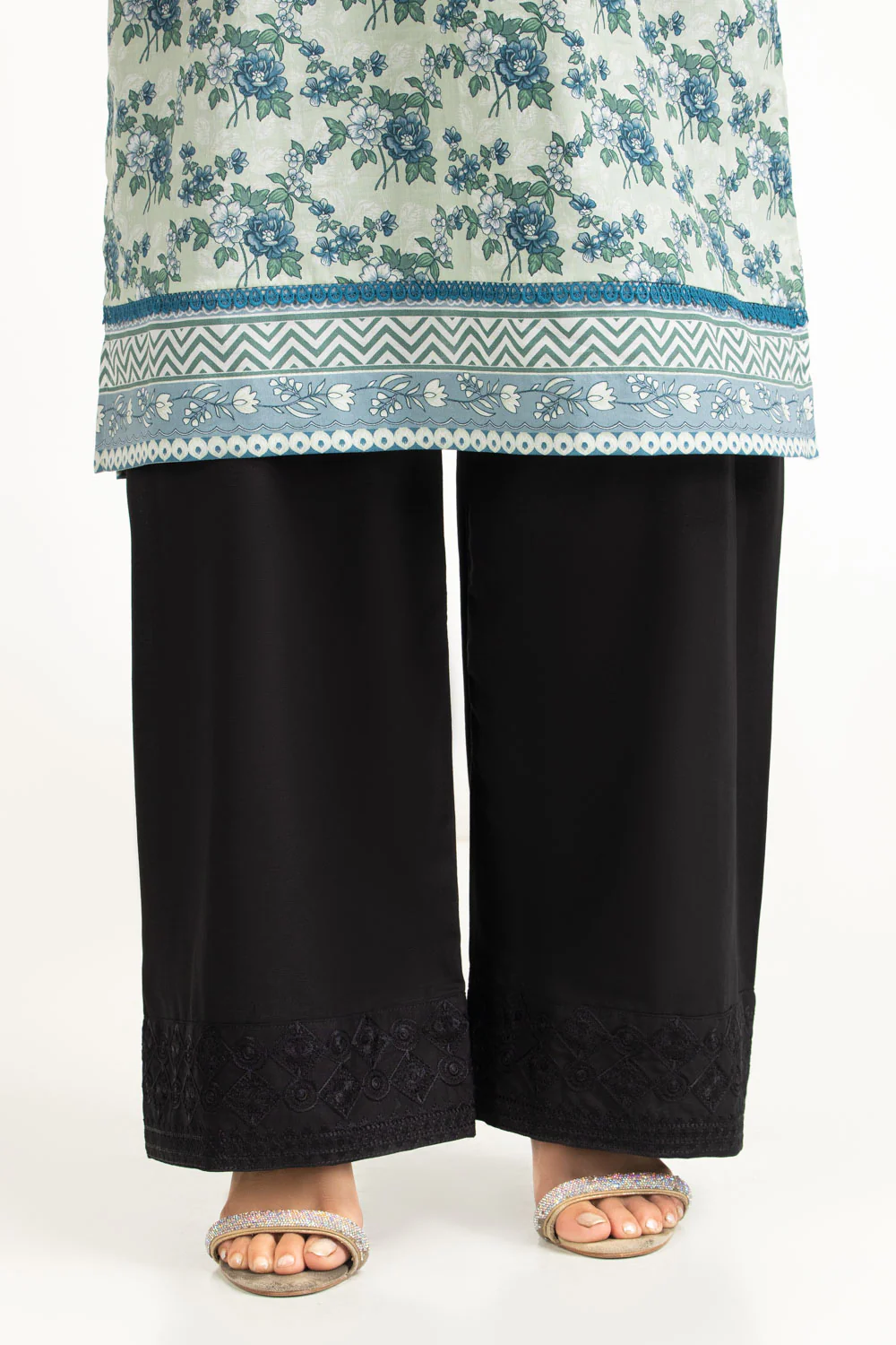Rawsilk Embroidered Trouser