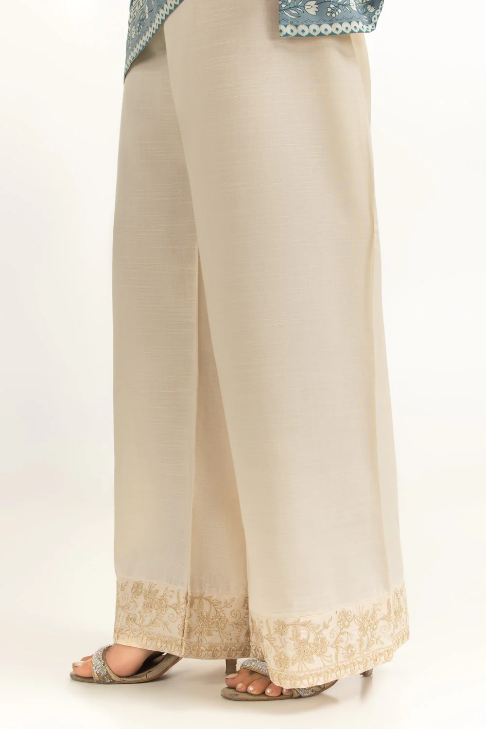Rawsilk Embroidered Trouser - Image 2