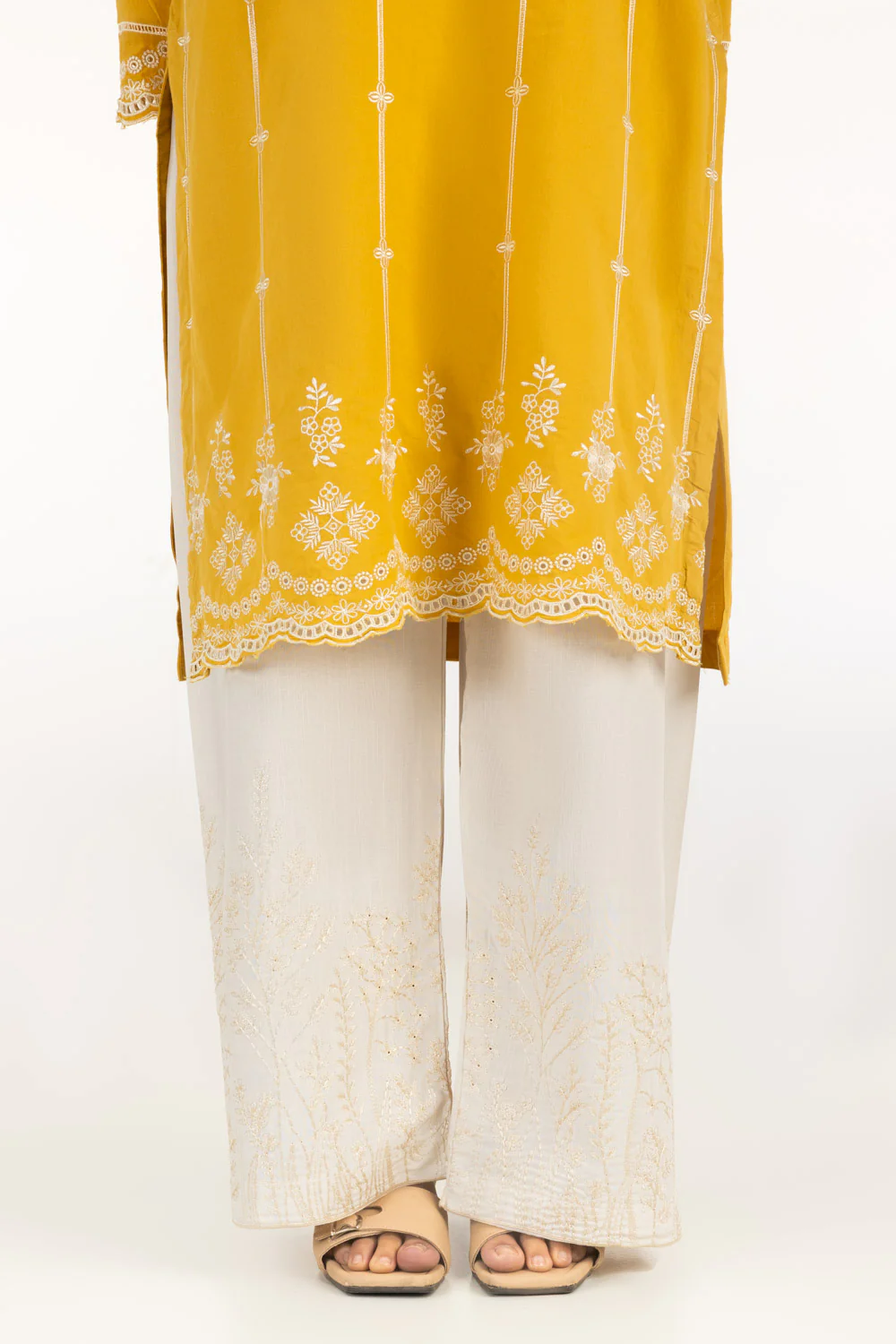 Rawsilk Embroidered Trouser