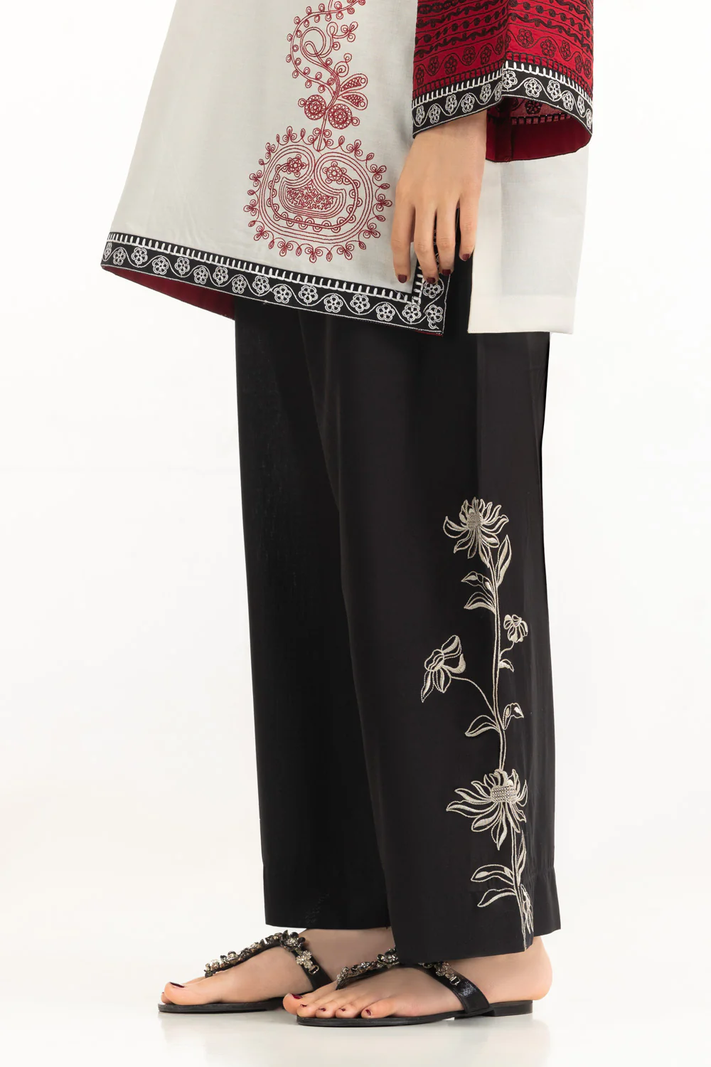 Rawsilk Embroidered Trouser - Image 3