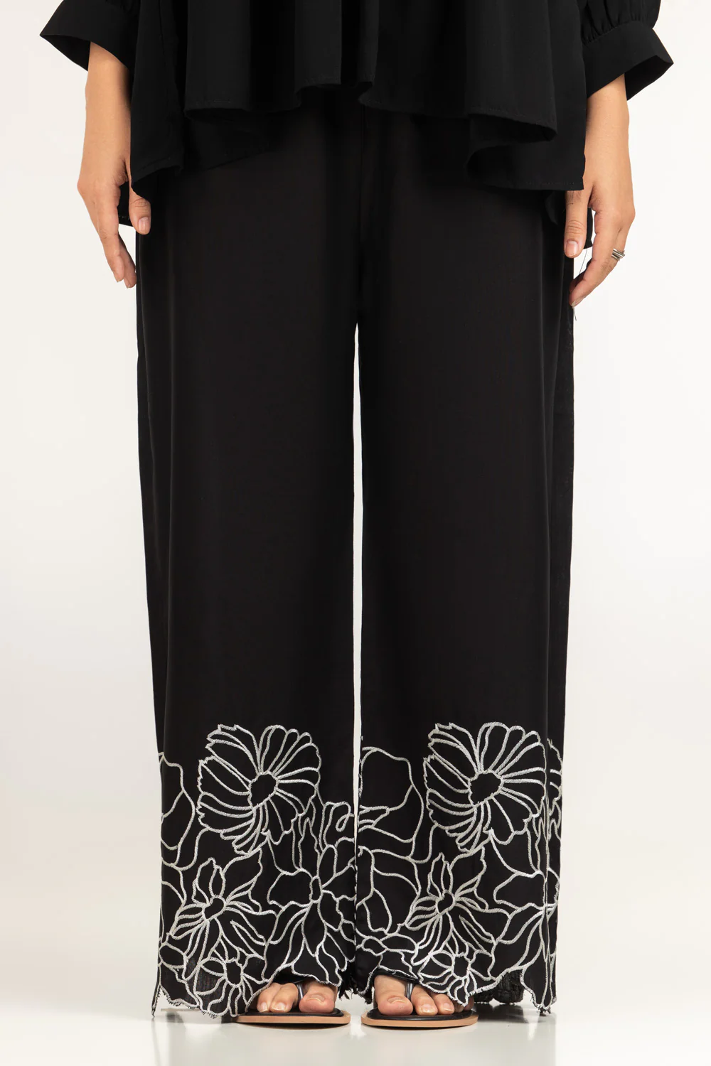 Rawsilk Embroidered Trouser