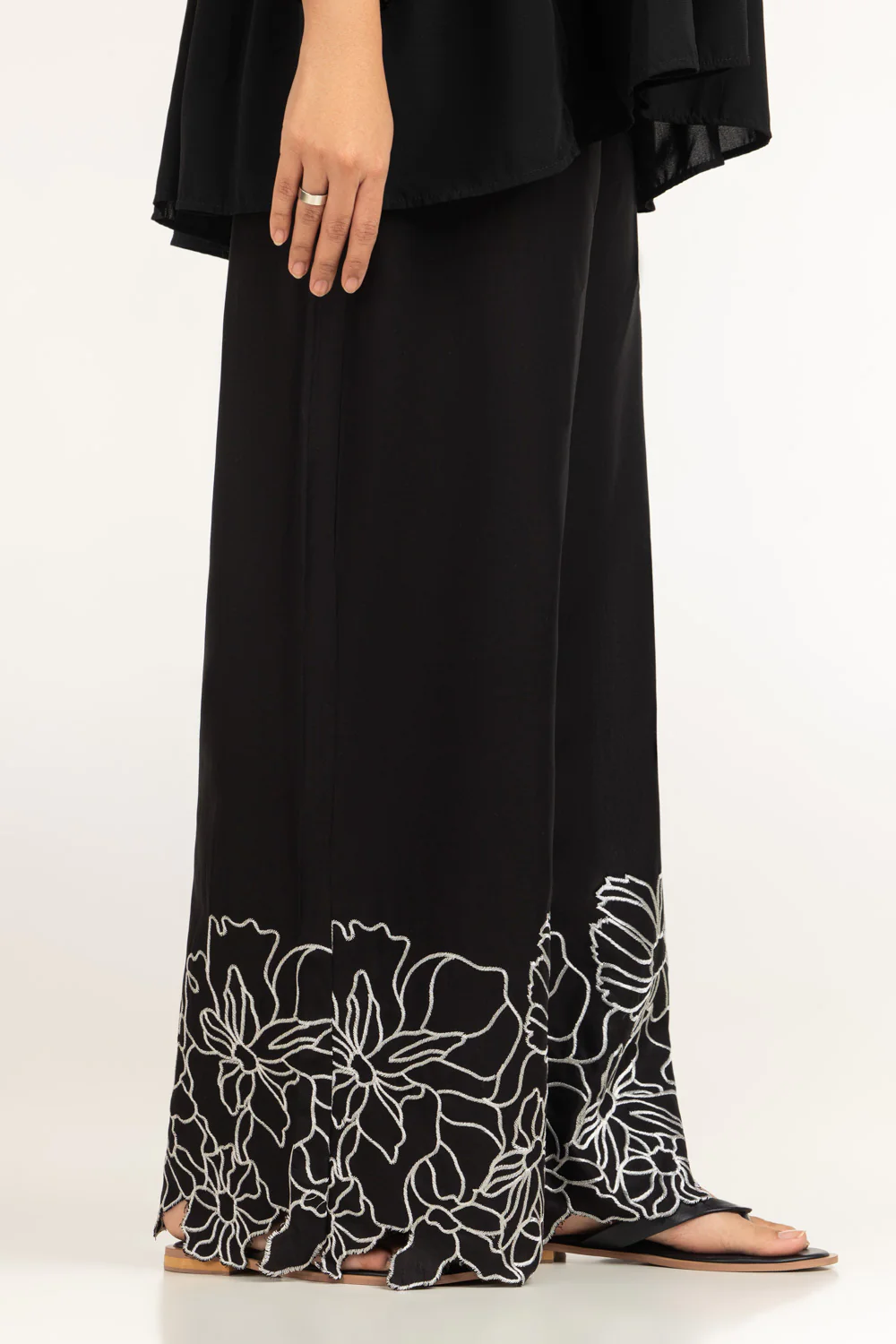 Rawsilk Embroidered Trouser - Image 2