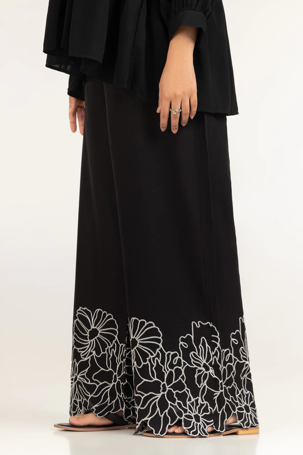 Rawsilk Embroidered Trouser - Image 3