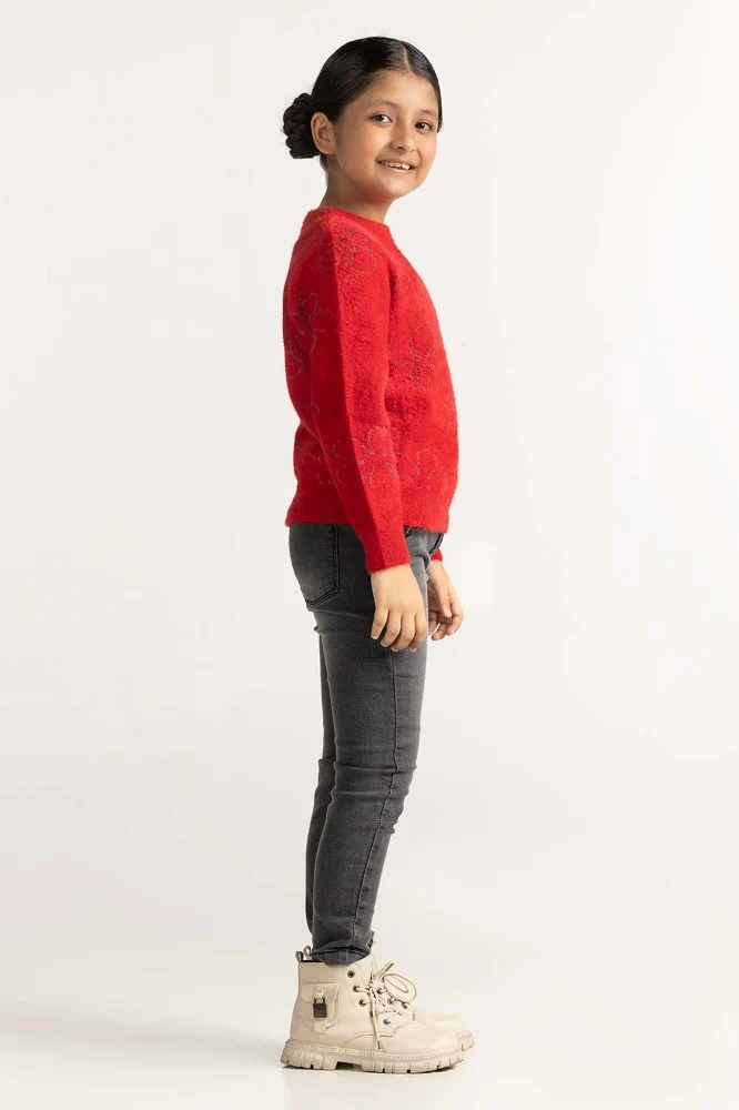 Red Basic Sweater - Image 4