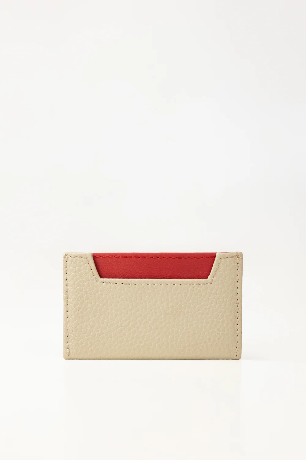 Red Beige Card Holder
