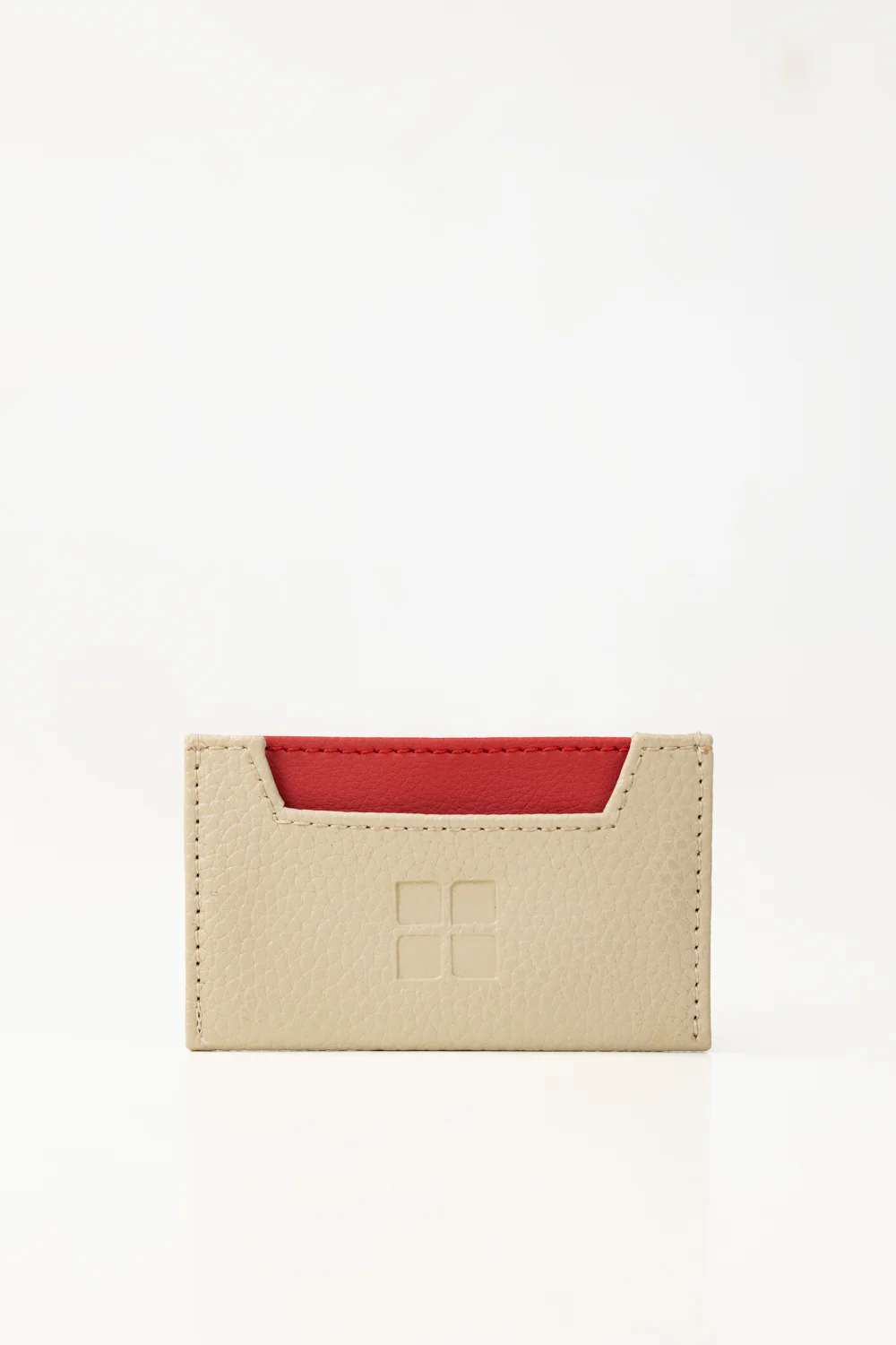 Red Beige Card Holder - Image 2