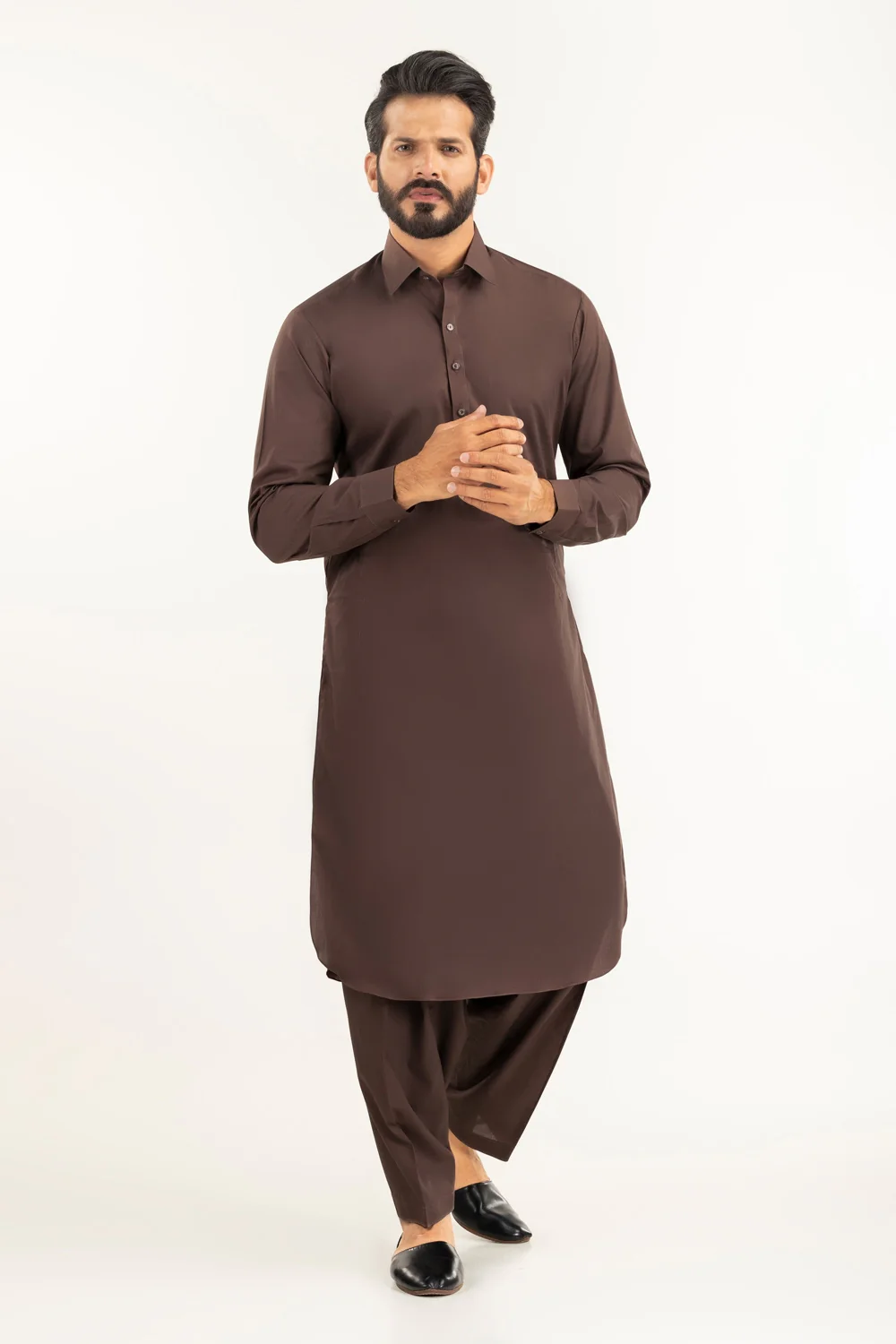 Red Gold Latha Unstitched Fabric Cotton-LF - Image 14