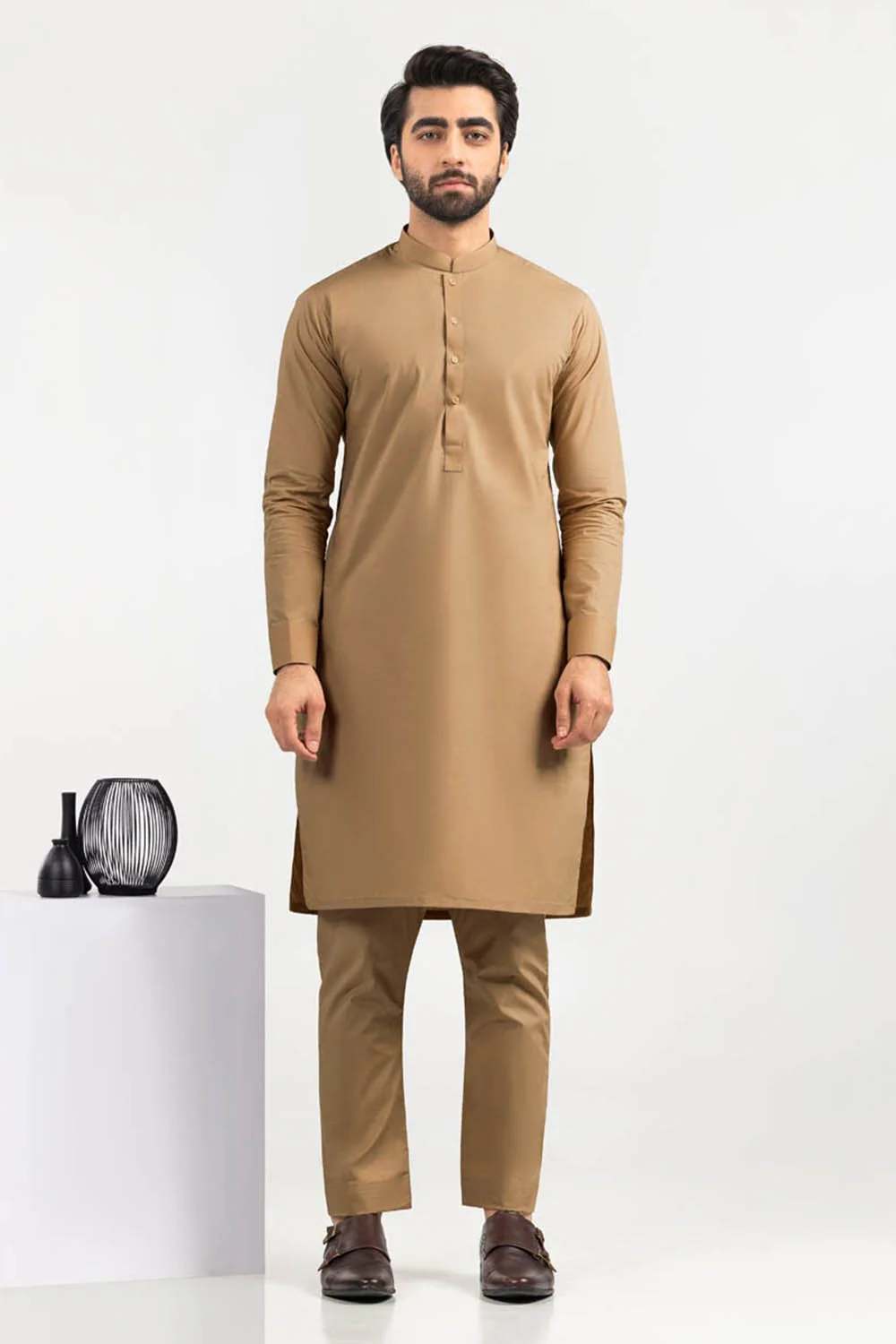 Red Gold Latha Unstitched Fabric Cotton-LF - Image 35