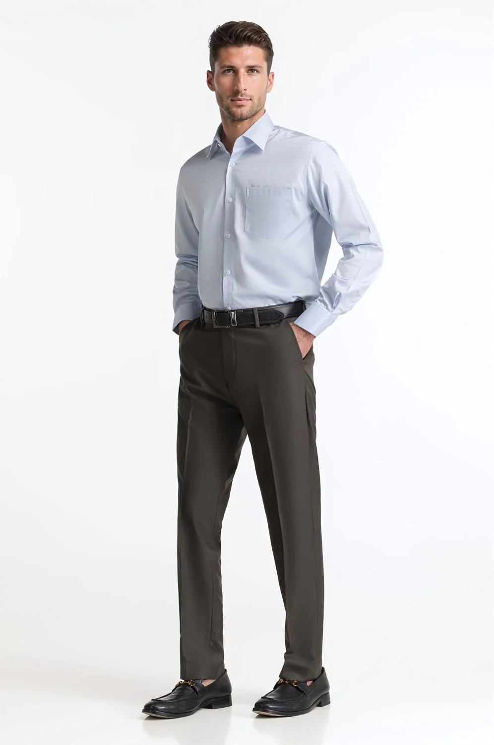 Regular Fit Blended Dress Pant - Image 2