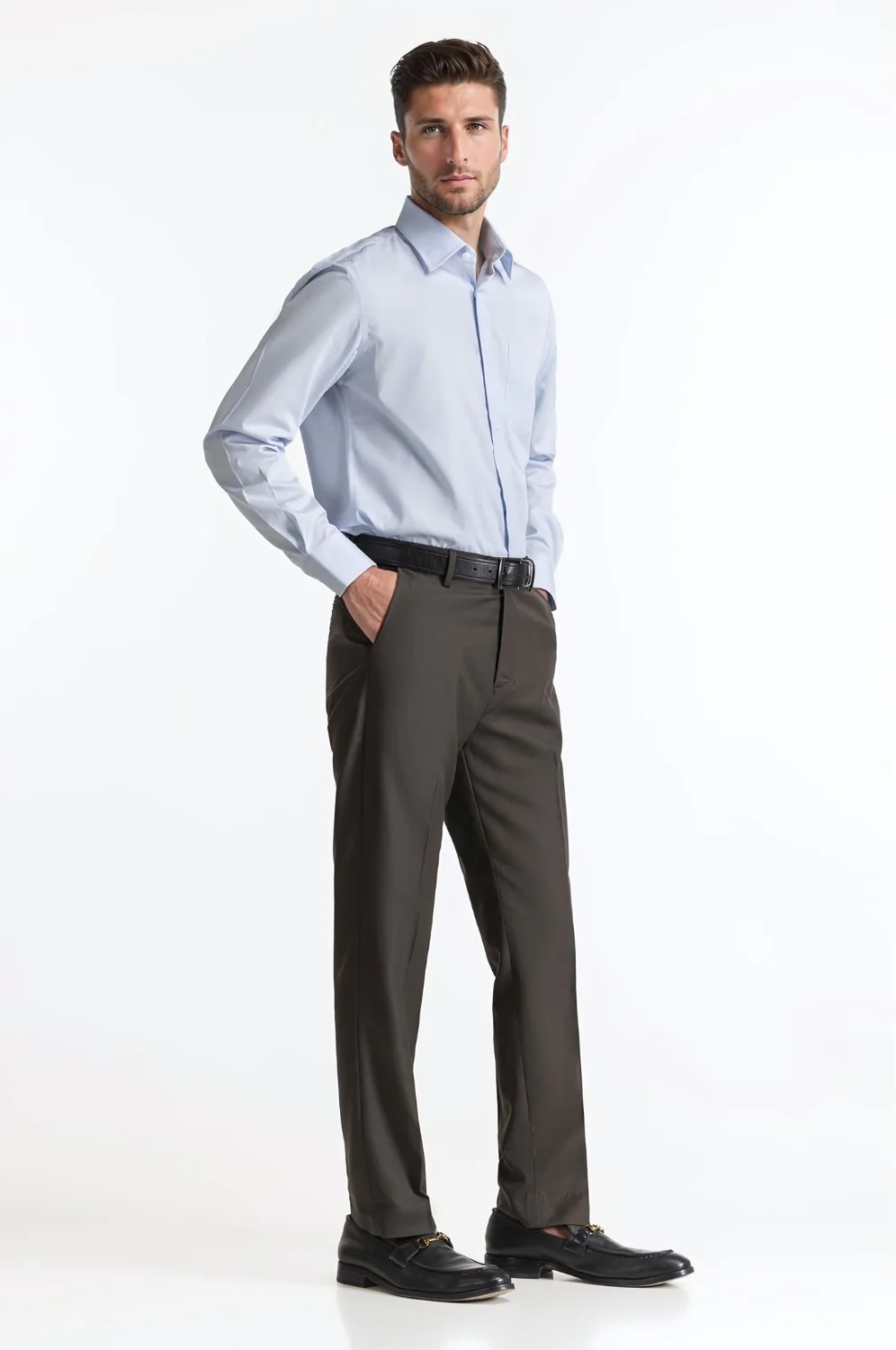 Regular Fit Blended Dress Pant - Image 3